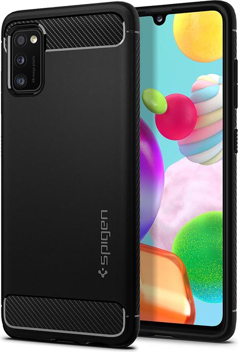 Actual product image Spigen Galaxy A41 Case Rugged Armor Matte Black (Samsung Galaxy A41)