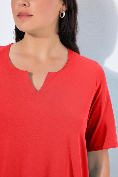 Actual product image Ulla Popken Essential Notch Neck Stretch Tee (60)