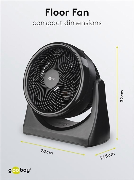 Actual product image Goobay 22,90cm (9") floor fan (60 dB)