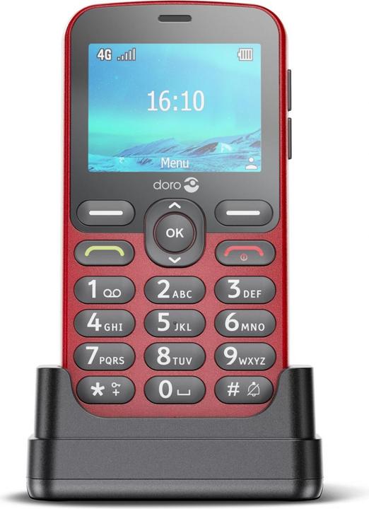 Doro 1880 4G without power supply red (2.40", 0.31 Mpx, 4G)