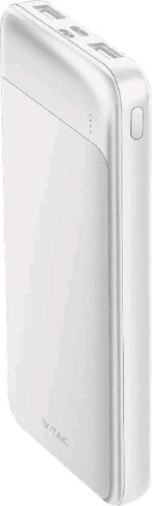 Actual product image V-TAC VT10005W Power Bank 10000 mAhWhite (10000 mAh, 22.50 W)