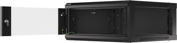 Image du produit Lanberg Rack mural 19" 4UH 600x600mm noir (4 HE, Rack 19 pouces)