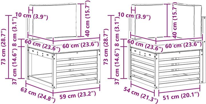 Produktbild vidaXL Outdoor-Sofa