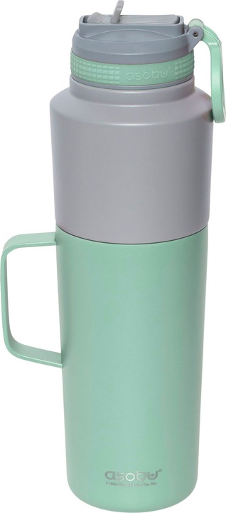 Immagine prodotto Asobu Bottiglia Twin Pack con Mug Mint, 0,9 L + 0,6 L (0.90 l)