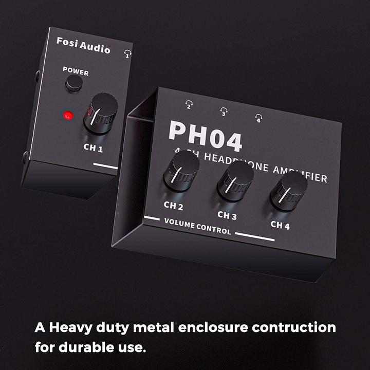 Fosi Audio PH04, 4-Kanal Kopfhörer-Verstärker (Gain-Schalter)