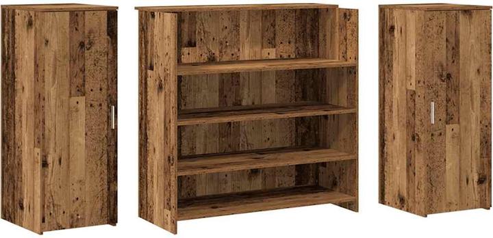 Image du produit vidaXL Comptoir d'accueil aspect vieux bois 180x50x103,5 cm Matériau dérivé du bois