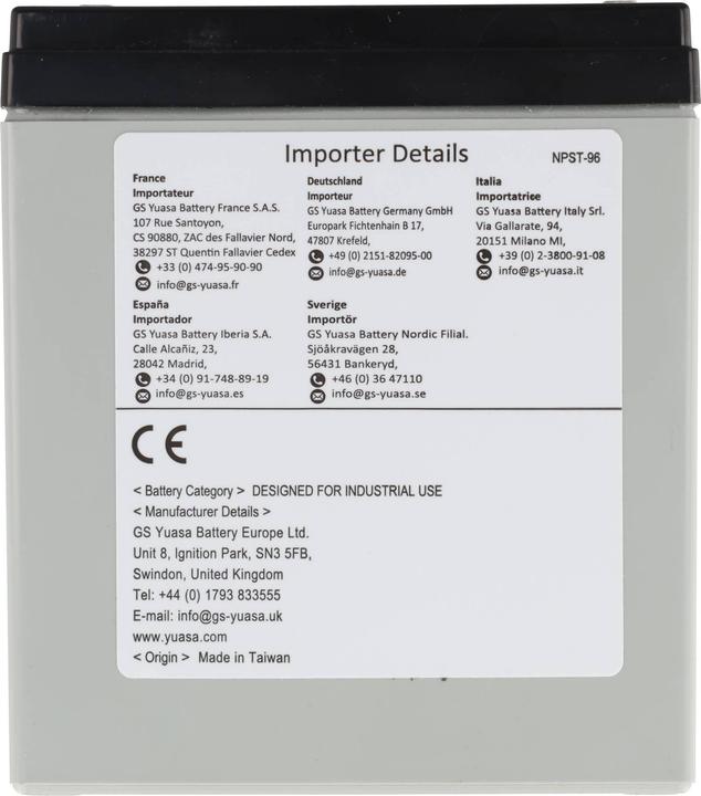 Produktbild Yuasa Bleiakku NP4-12 (4000 mAh, 12 V)