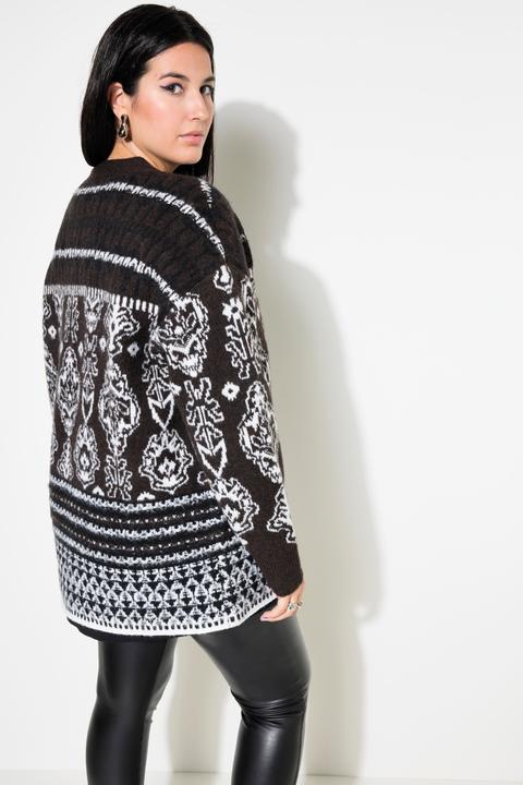 Immagine prodotto Studio Untold Cardigan dal taglio oversize con mix di jacquard (54)