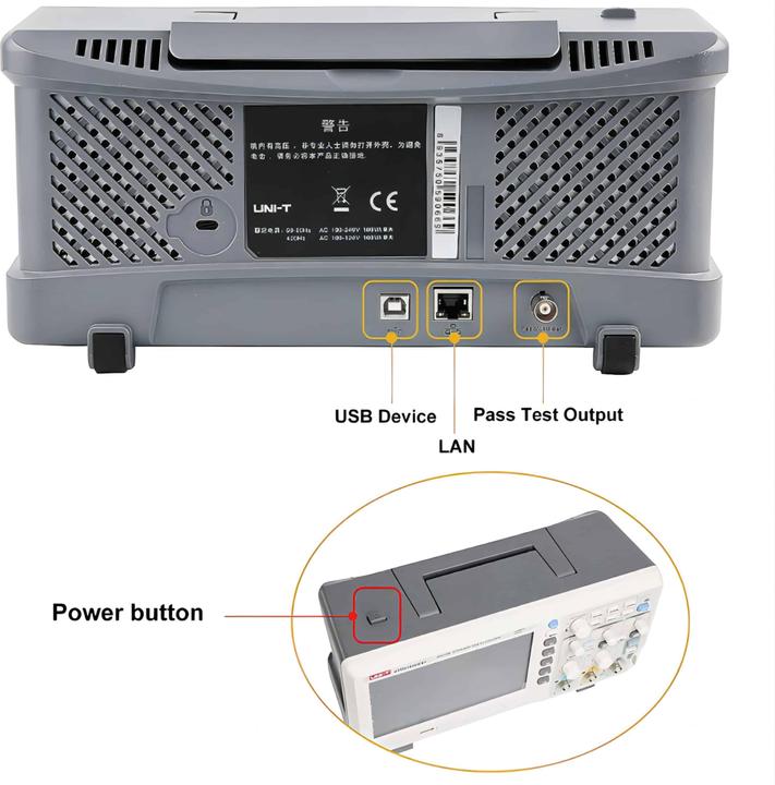Image du produit Uni-T Oscilloscope UTD2102CEX+, 100MHz, 2 canaux