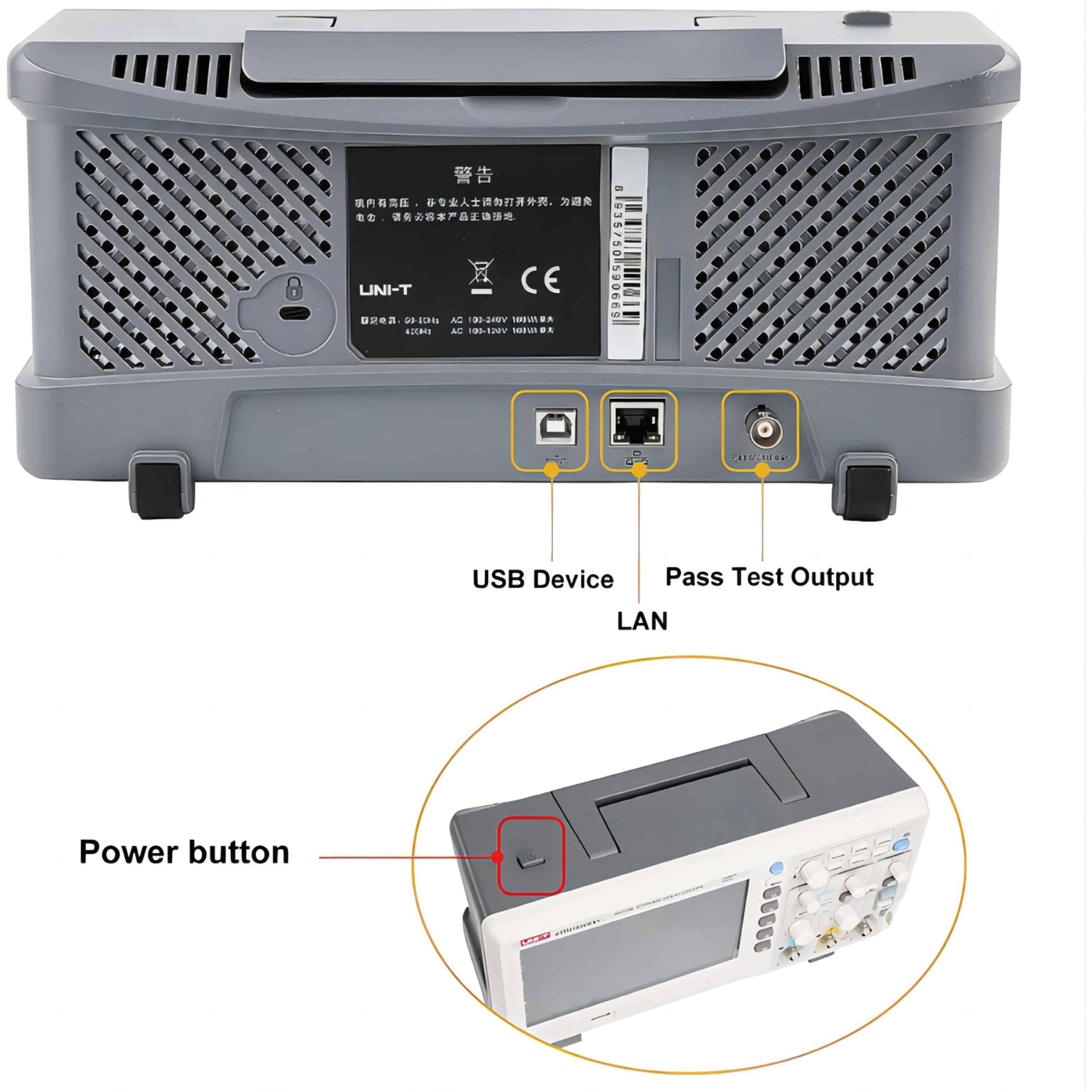 Uni-T, Multimeter, Oszilloskop UTD2102CEX+, 100MHz, 2 Kanal