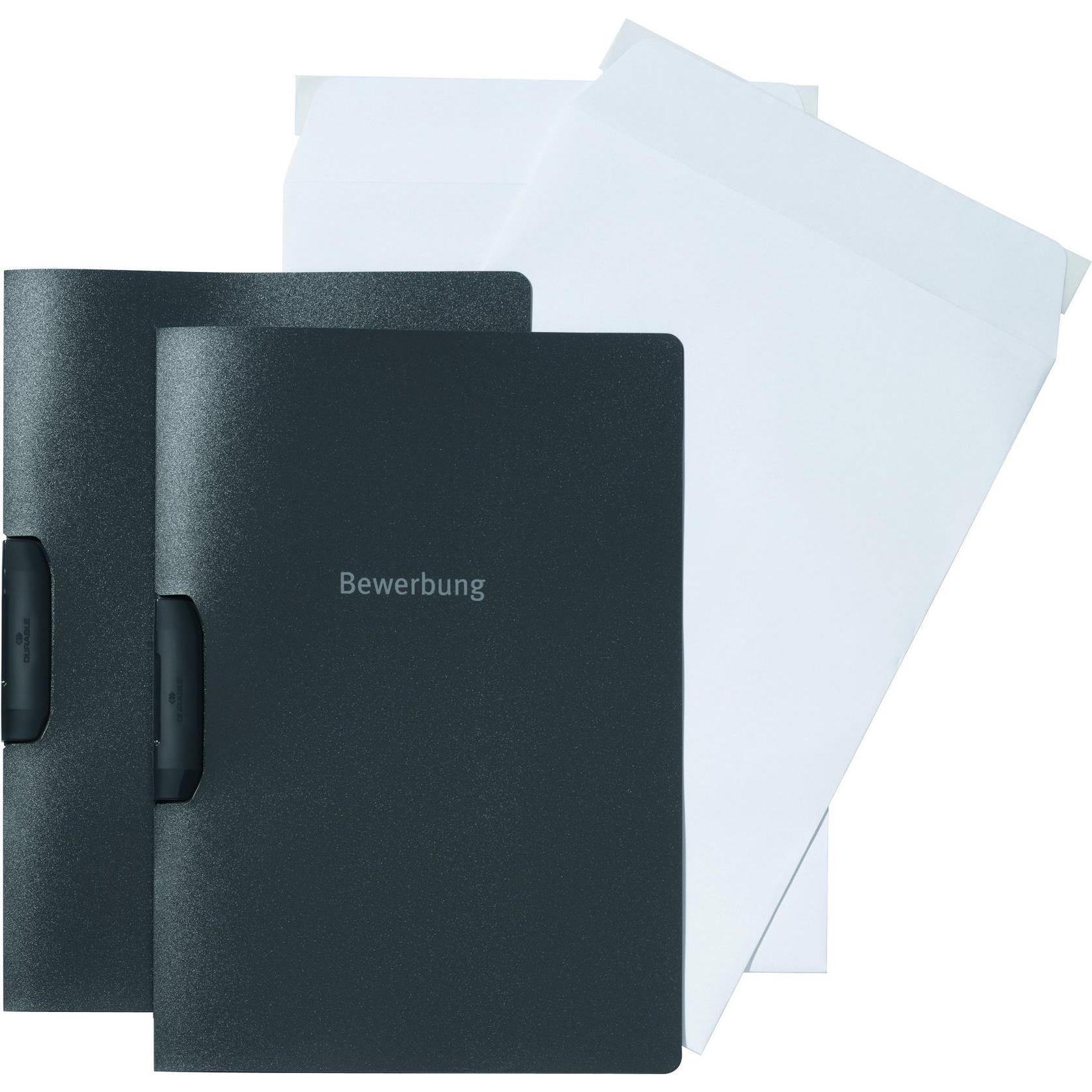 Durable, Mappe, Bewerbungs-Set DURASWING JOB, DIN A4, anthrazit (A4, 4 x)