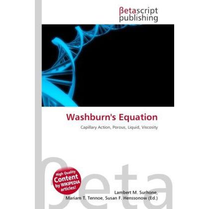 Thumbnail - Washburn's Equation, Fachbücher von Lambert M. Surhone, Miriam T. Timpledon, Susan F. Marseken