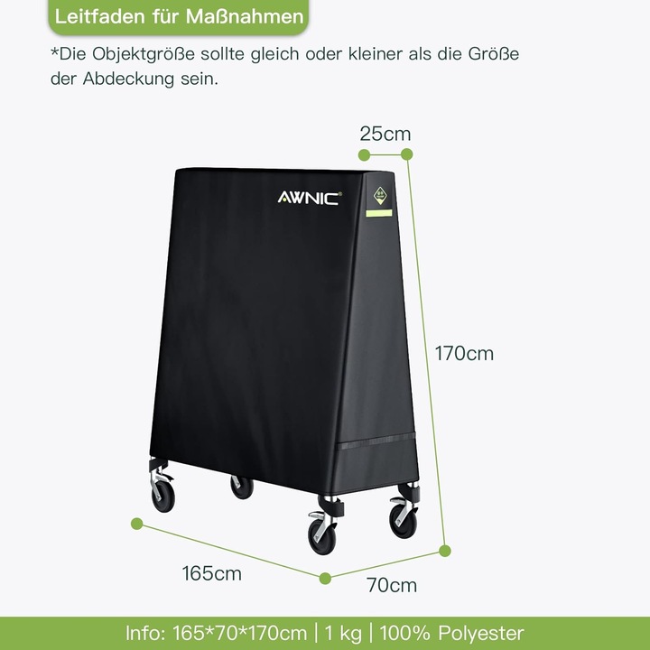 Actual product image Awnic Table tennis table cover