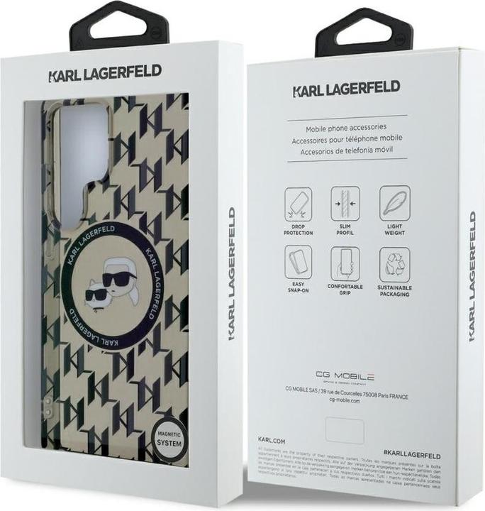 Produktbild Karl Lagerfeld Etui Button Karl & Choupette Heads On KL Pattern MagSafe Samsung Galaxy S25 Ultra cza (Samsung Galaxy S25 Ultra)