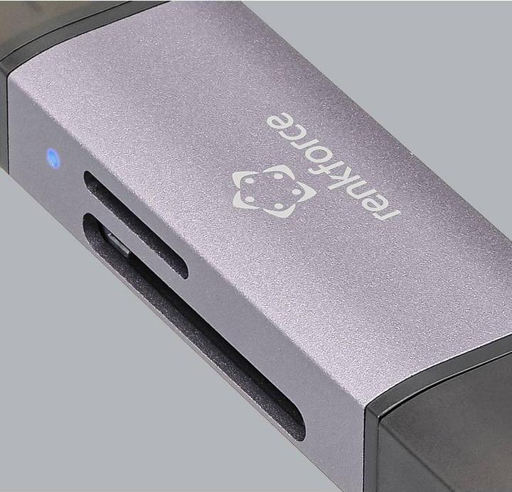 Produktbild Renkforce RF-CR-200 USB-Kartenleser Smartphone/Tablet USB-A (USB 3.1 Gen 1), US (USB 3.1 Gen 1, USB-C)
