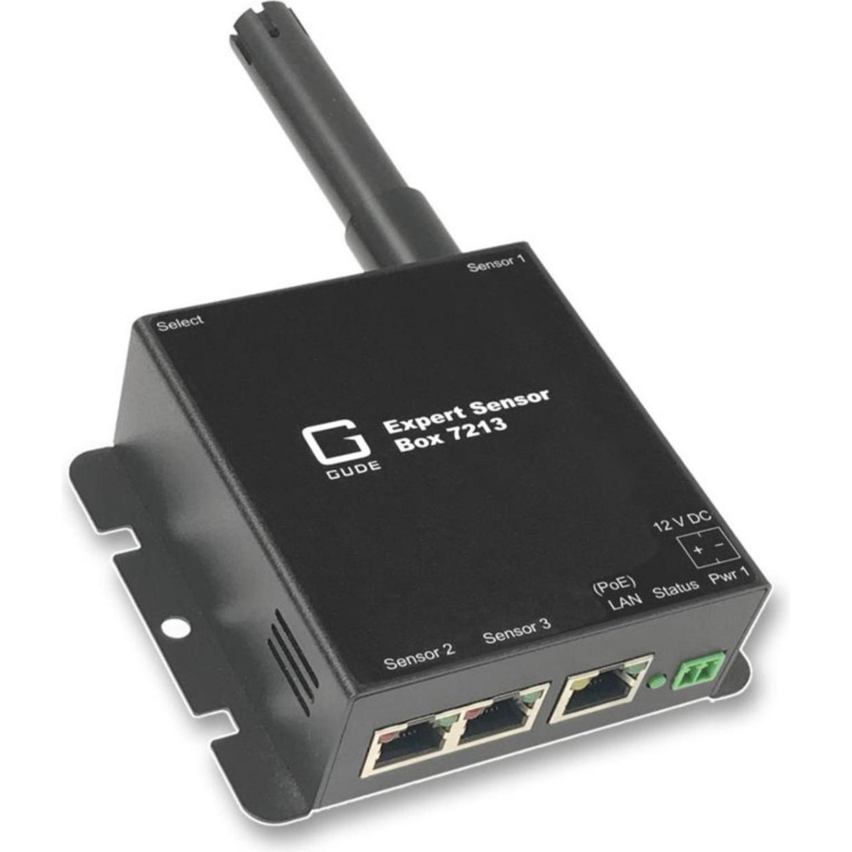 Gude IP-Sensoreinheit, Thermometer + Hygrometer, Schwarz
