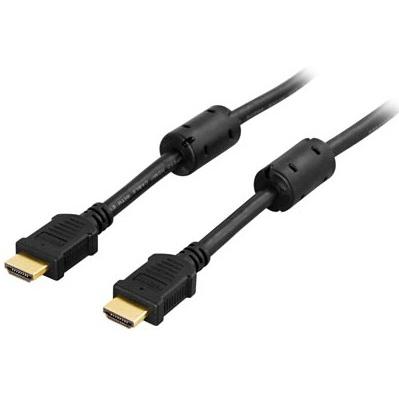 Deltaco HDMI-1005 - 0,5 m - HDMI Typ A (Standard) - HDMI Typ A (Standard) - 3D - Schwarz (0.50 m, HDMI), Video Kabel
