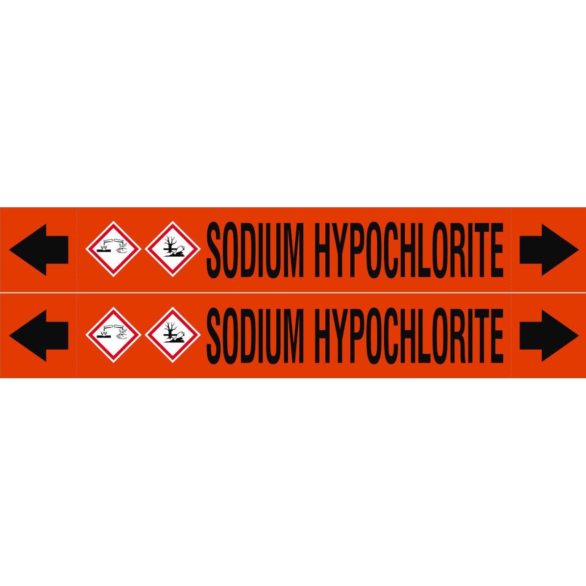 Brady ASME - Rohrmarkierer - Sodium Hypochlorite (313189)
