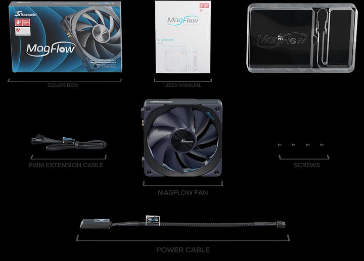 Produktbild Seasonic MagFlow 1225 PWM (1-Fan Kit) (120 mm, 1 x)