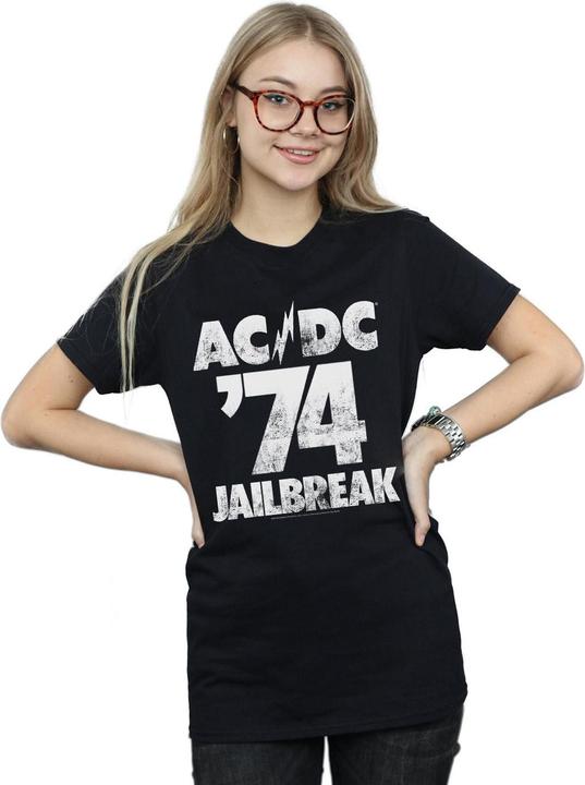 Actual product image AC/DC Womens/Ladies Jailbreak 74 Cotton Boyfriend T-Shirt (XXL)