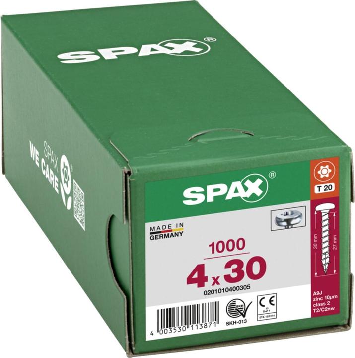 Produktbild Spax Halbrundkopf T-Star Plus T20 Vollgewinde Wirox (1000 Schrauben pro Stück)