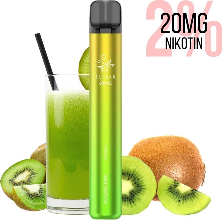 Produktbild Elfbar 600 V2, Golden Kiwi - Vape (Frische)