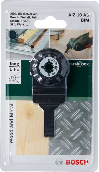 Produktbild Bosch Zubehör Starlock HCS Tauchsägeblatt AIZ 10 AB Wood and Metal, 10 x 20 mm
