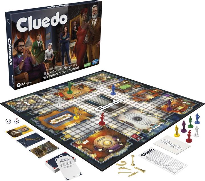 Actual product image Hasbro Gaming Cluedo board game, redesigned Cluedo for 2-6 players, detective game, family game for children and (Italian, 2 - 6 Players)