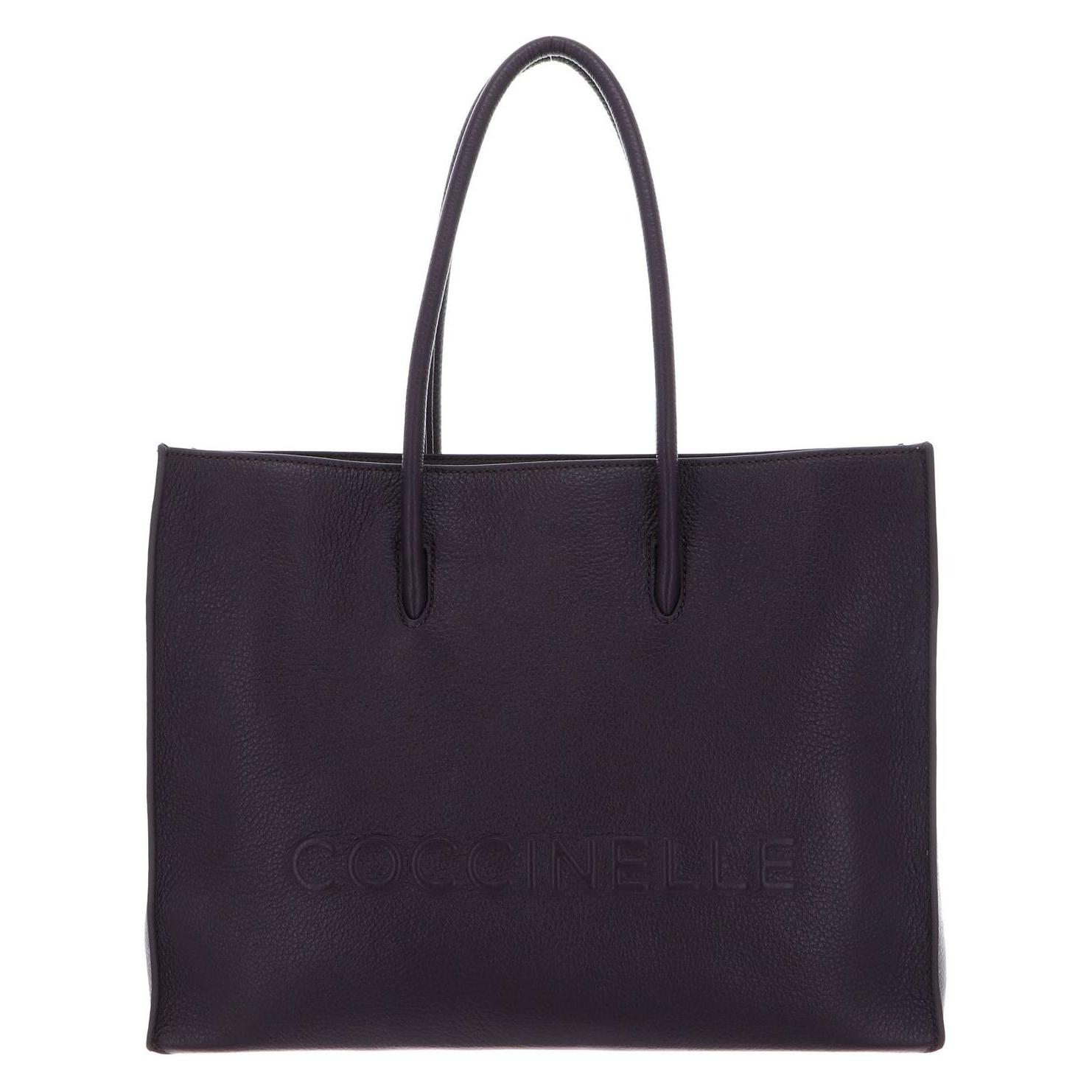 Coccinelle, Damen, Handtasche, Myrtha Maxi Log Handbag Grained Leather, Violett