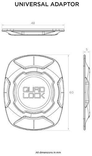 Actual product image Quad Lock Universal Adaptor V3