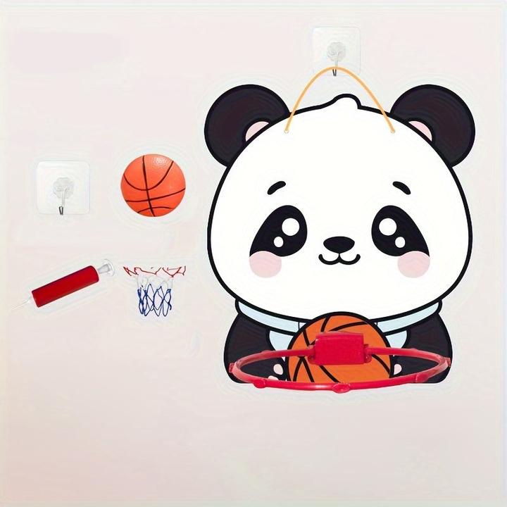 Actual product image Activity Board Mini basketball hoops with animal motifs for children: elephant, sheep, tiger designs, suitable for