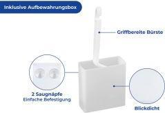 Produktbild Wenko WC-Randreiniger mit Box praktische, abgewinkelte WC-Reinigungsbürste