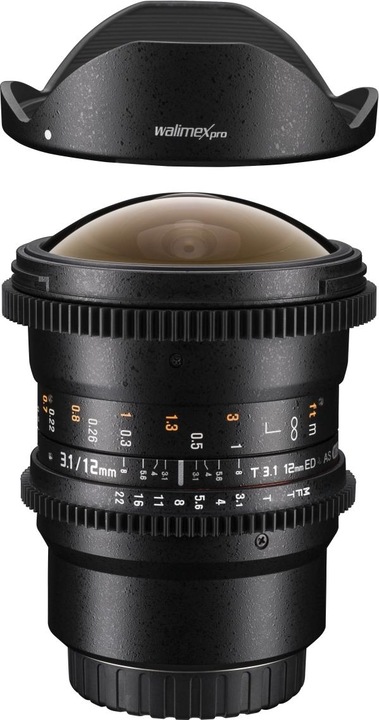Produktbild Walimex 12/3,1 Fisheye Video DSLR Nikon F (Nikon F, APS-C / DX, Vollformat)