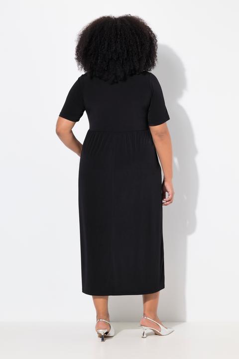Produktbild Ulla Popken Jerseykleid, Empirenaht, Rundhals, Halbarm, Taschen (56)