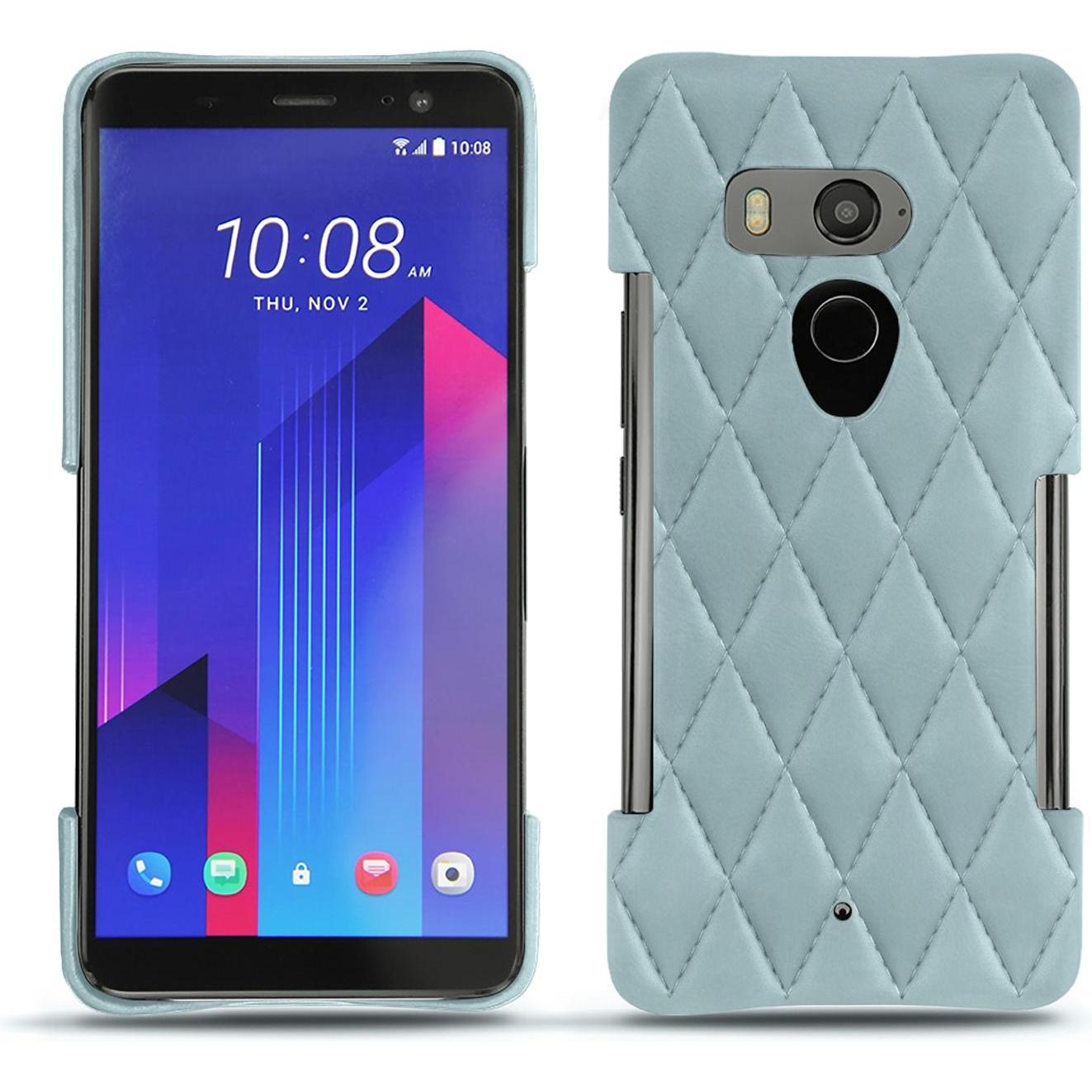 Noreve Lederschutzhülle (HTC U11+), Smartphone Hülle, Blau
