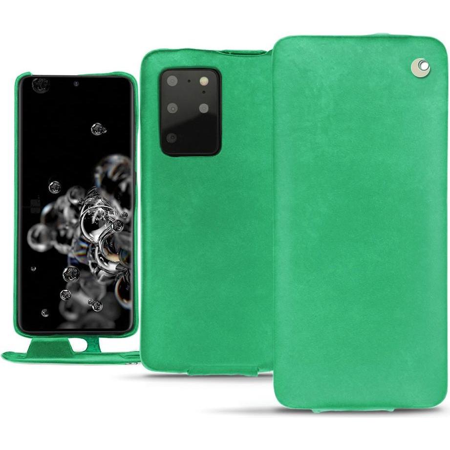 Noreve Lederschutzhülle vertikal (Samsung Galaxy S20+ 5G), Smartphone Hülle, Grün