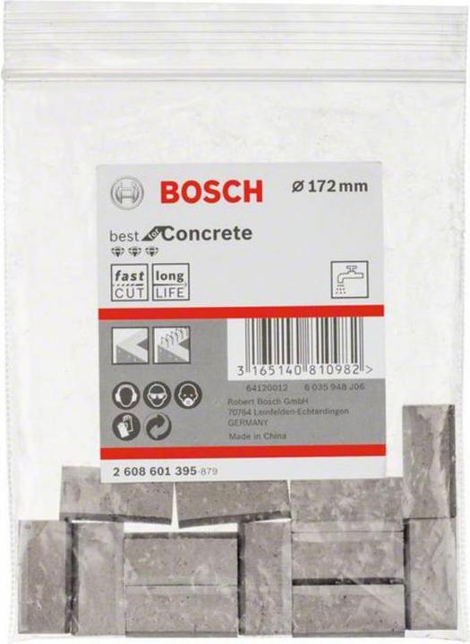 Actual product image Bosch Professional Zubehör Segments for diamond core bits 1 1/4inch UNC Best for Concrete 12, 172mm, 11.5mm (172 mm)