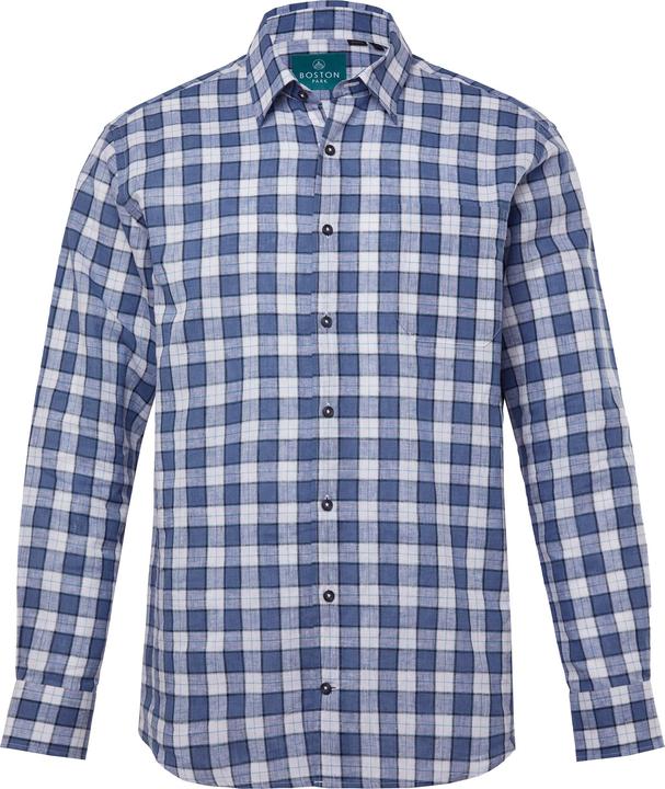 Produktbild Boston Park Leinenmix-Karohemd, Langarm, Kentkragen, Comfort Fit (3XL)