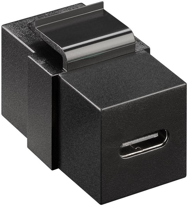 Actual product image Goobay Keystone module USB-C connector, USB 3.2 Gen 2 10 Gbit/s, black (Keystone module)