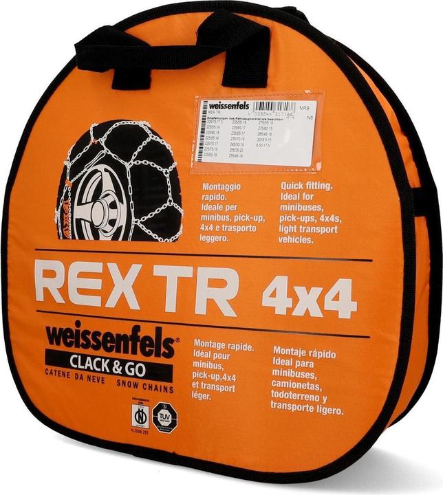 Image du produit Weissenfels Chaîne à neige en acier Rex TR 4 x 4 groupe 9