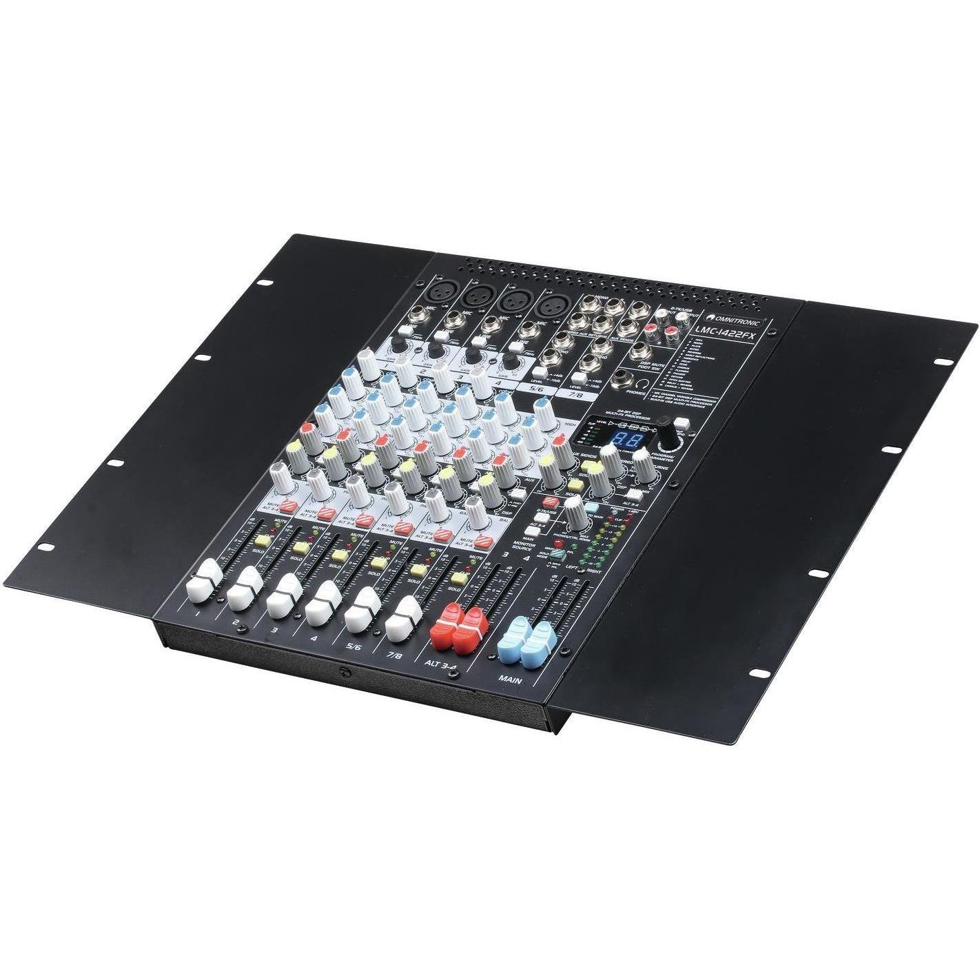 Omnitronic LMC1422FX USB MISCHPULT (Studio- und Livemixer), Mischpult, Schwarz