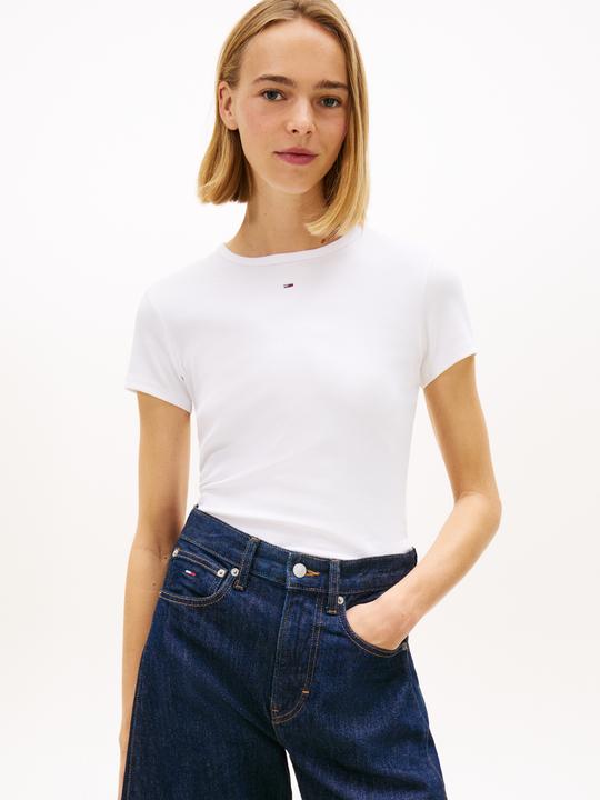 Actual product image Tommy Jeans Tjw Slim Essential Rib Ss Ext (S)