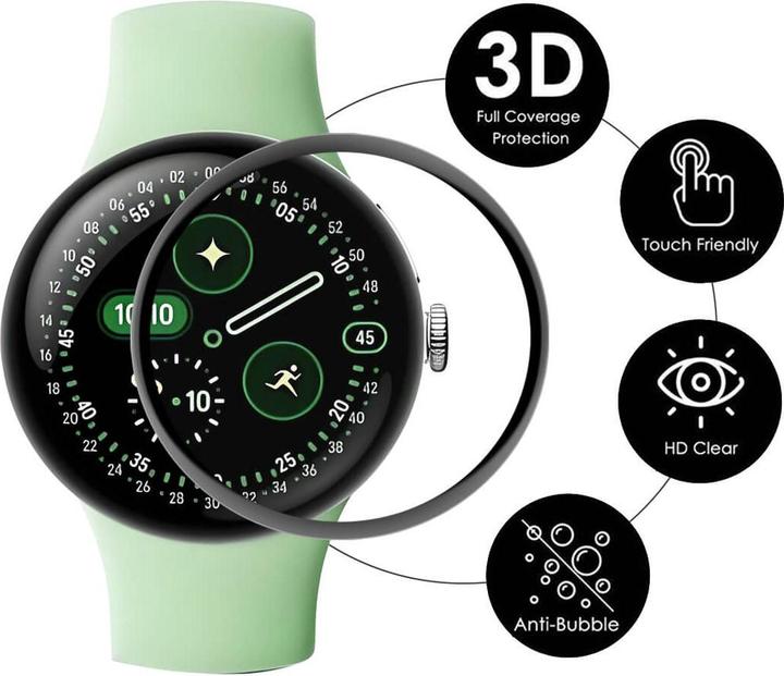 Produktbild Cover-Discount Google Pixel Watch 4 - 45mm - 2Stk. Display Schutzfolie PET