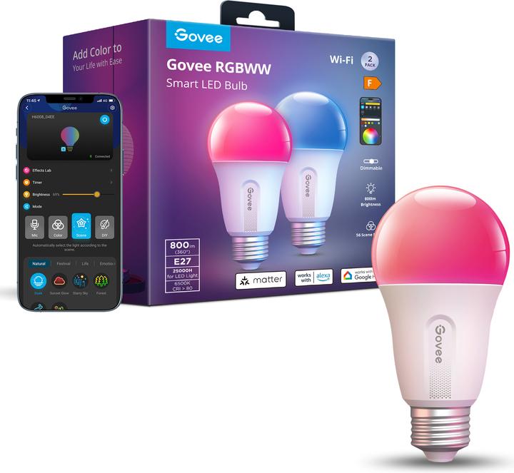 Actual product image Govee Smart light source (E27, 800 lm, 1x)