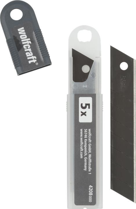 Produktbild wolfcraft 5 Abbrechklingen 18mm pro-sharp schwarz (Ersatzklinge)