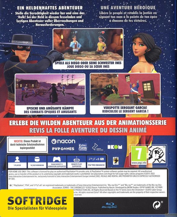 Produktbild Nacon Gaming Zorro: The Chronicles (PS4, DE, FR)