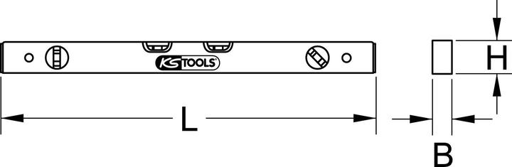 Actual product image KS Tools Aluminium profile spirit level (100 cm)