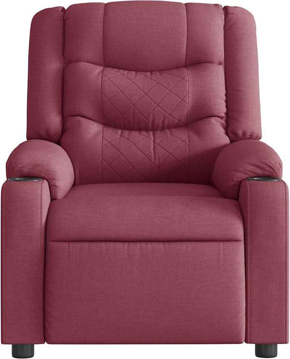 Actual product image vidaXL Massage chair wine red fabric