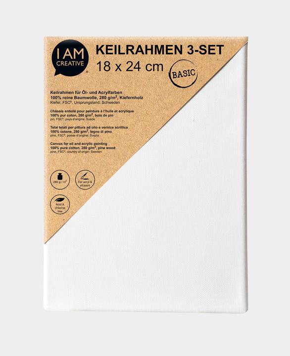 Image du produit I Am Creative Cadre à clavettes 3-Set BASIC (18 x 24 cm)