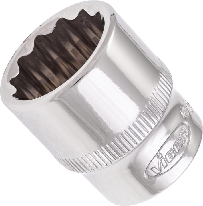 Immagine prodotto Vigor Presa a 12 punti ∙ V7538-18 ∙ Quadrata, cava 10 mm (3/8 di pollice) ∙ Profilo esterno a 12 punti ∙ (18 mm)